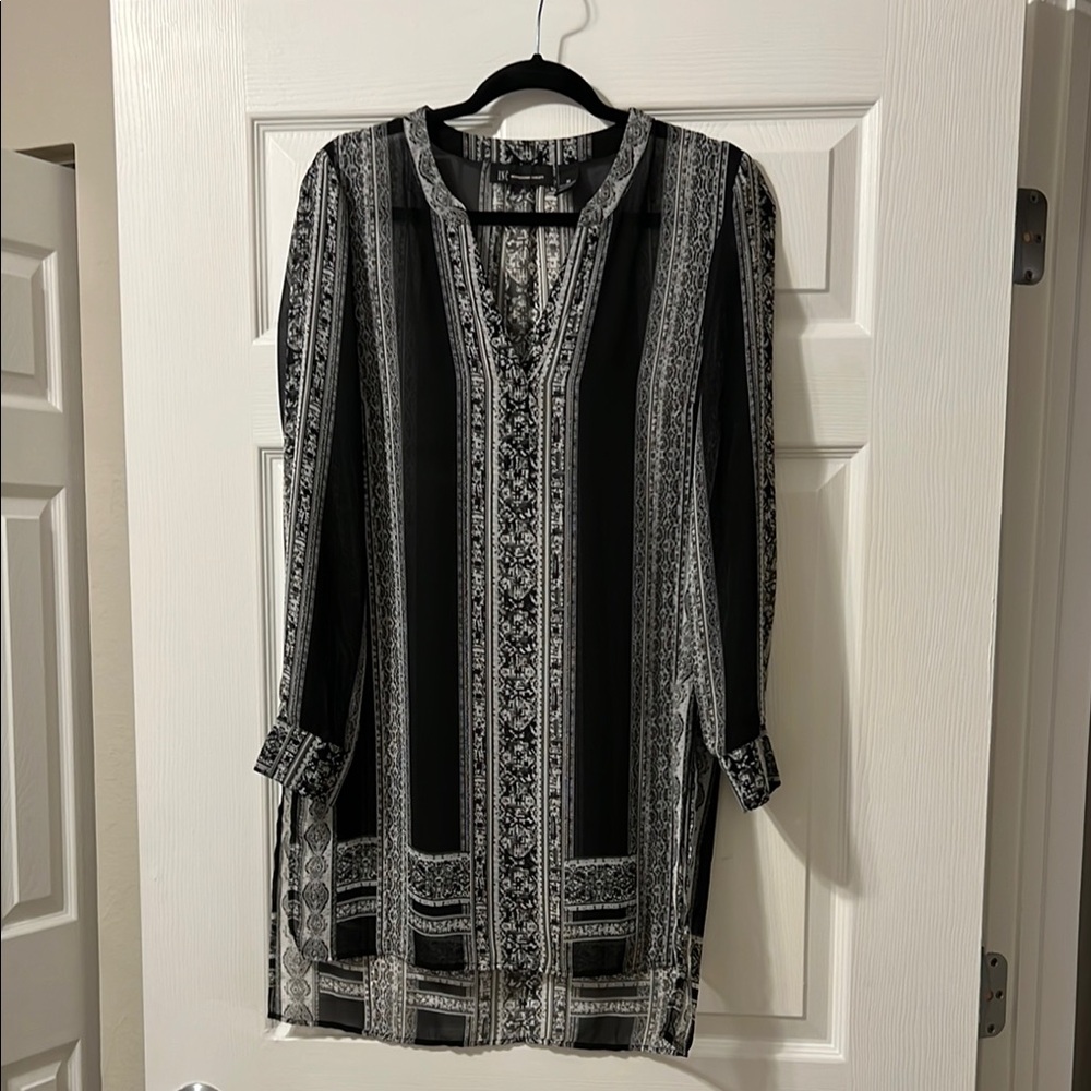 INC International Concepts Black and White Tunic